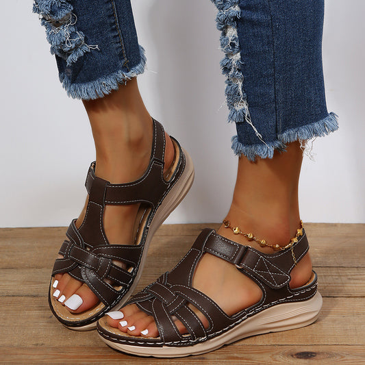 Women's Vintage Plus Size Wedge Sandals