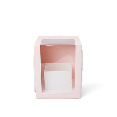 Single-sided Window Pvc Transparent Square Portable Flower Gift Box