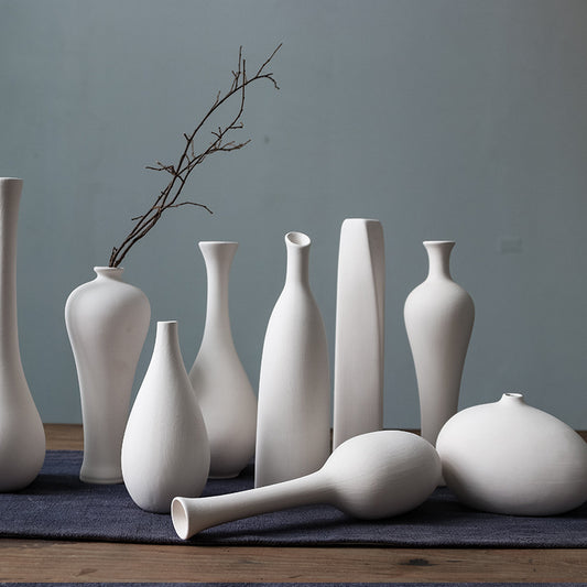 Ceramic Green Semi-Finished Products Vase Decorative Ornaments Parent-child Children Diy Graffiti Painting Coloring White Embryo White Tire