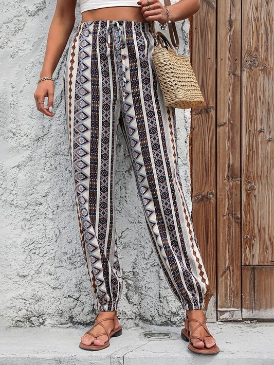 Comfort Casual Printed Ankle Banded Pants Loose Sports Versatile Sweatpants