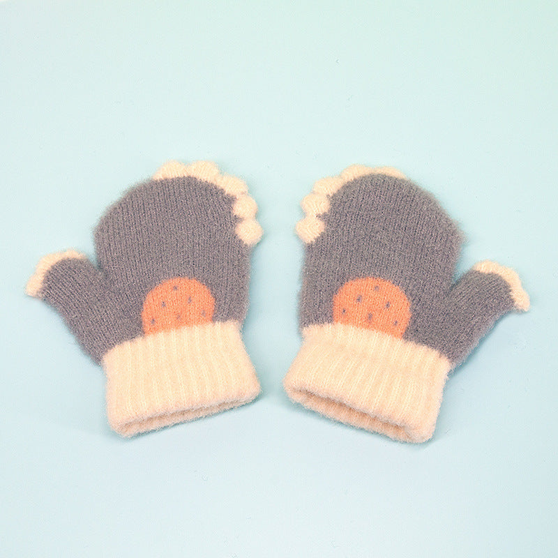 Winter Children's Woolen Gloves For Warmth