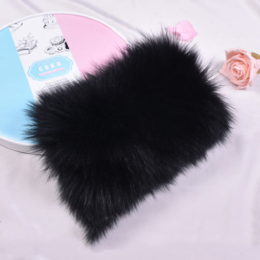 Fall Winter Stretch Wool Scarf With Headgear