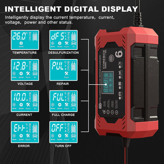12V6A Smart Battery Charger AGM Start Stop
