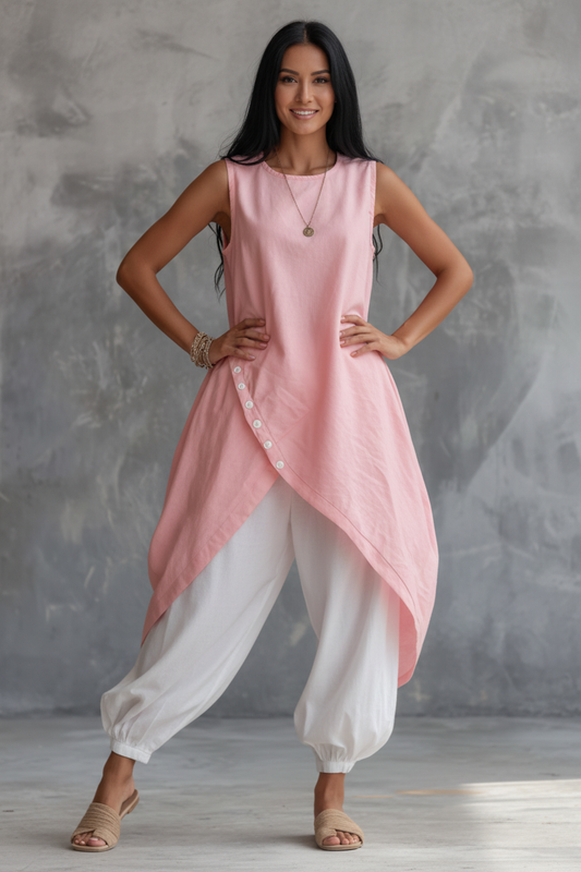 Beautiful model in 2PCS matching set