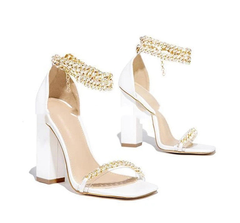 Ladies Sandals Summer Casual Sexy Chains Shoes Women - FLIPSTYLEZLLC
