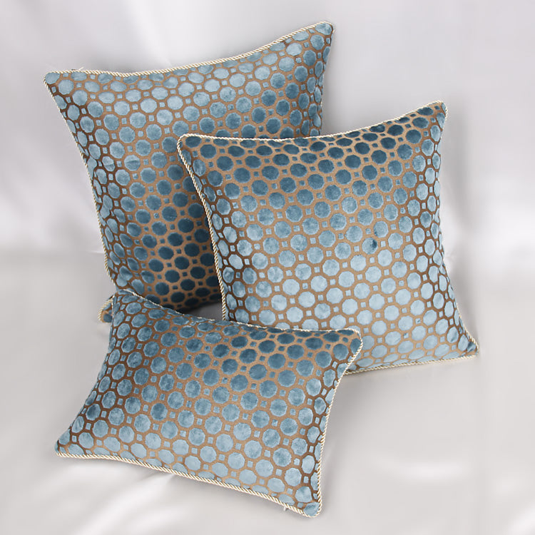 Blue Polka Dot Simple Head Of Bed Large Cushion Sofa Cushion Throw Pillow