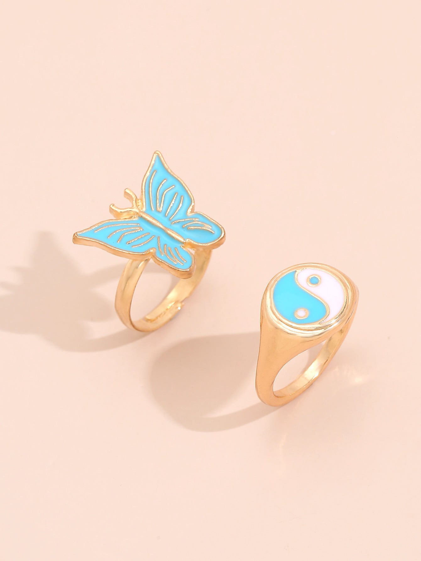 Personalized Colorful Butterfly Gossip New Combination Ladies Ring