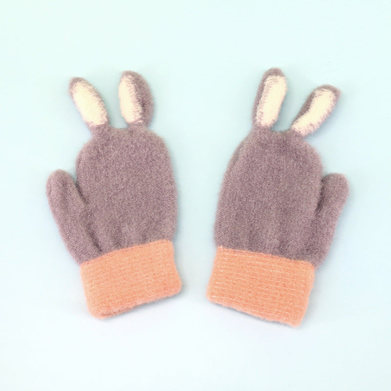 Winter Children's Woolen Gloves For Warmth