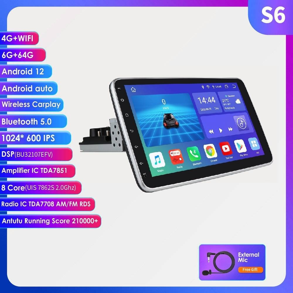 Android Large Screen 101-inch Universal Rotation Shaking Head Doll For Car All-in-one Navigation Machine