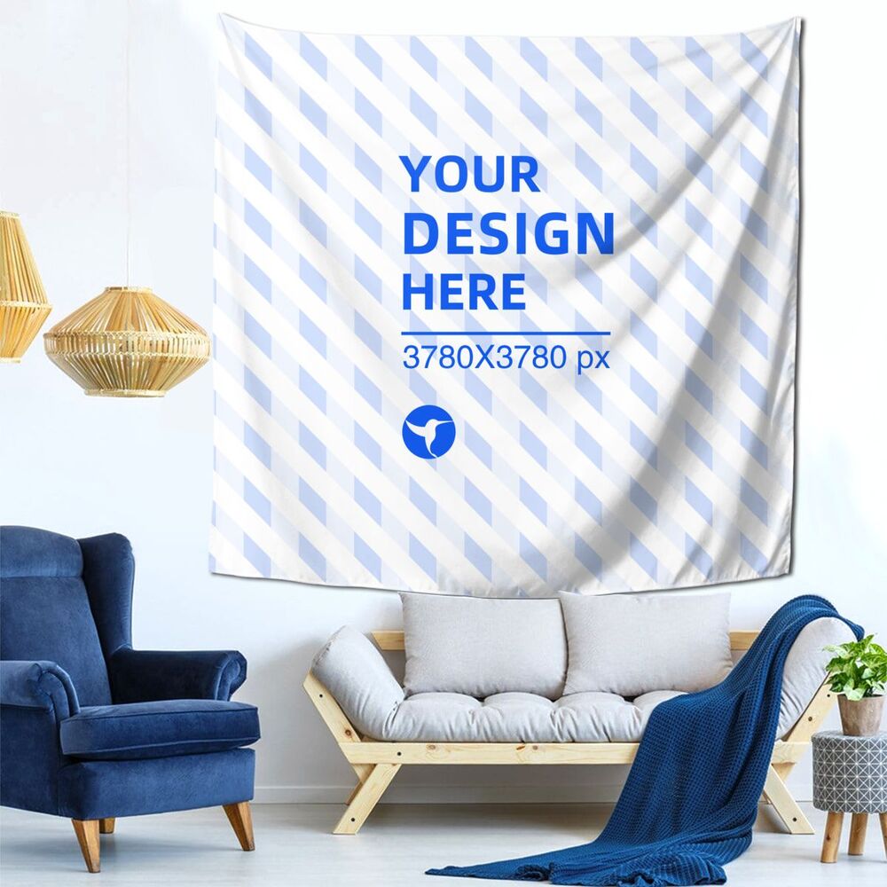 Create Your Own 59x59in Soft Texture Square Wall Decor Tapestry