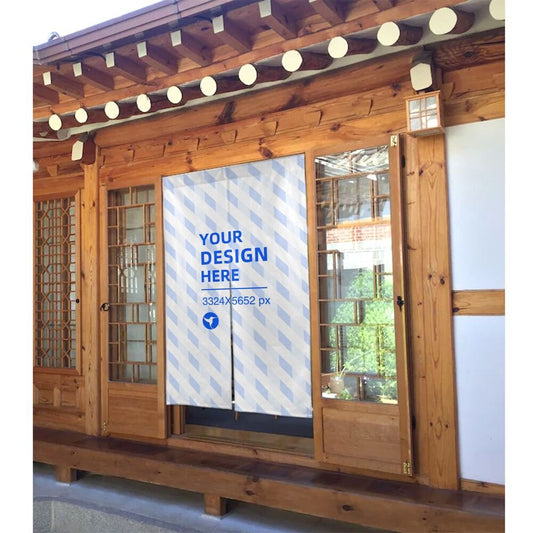 Create Your Own Two-piece Splicing Door Curtain With Blackout And Windproof