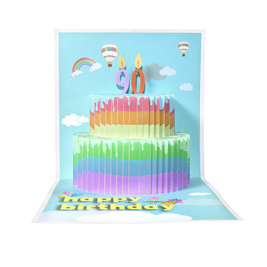 Creative Rainbow 3D Stereoscopic Greeting Cards Handmade Paper Carving