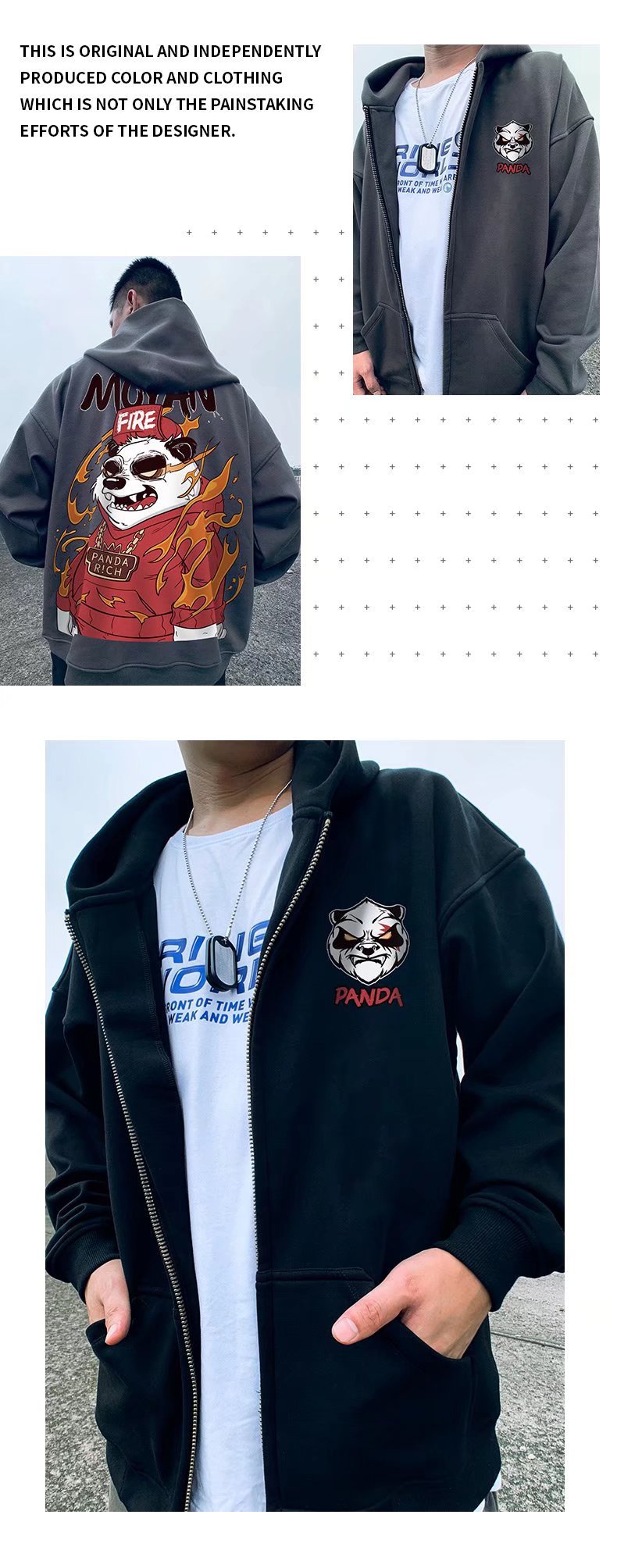 Men's Ins European And American Trendy Plus Velvet Plus Size Sweater