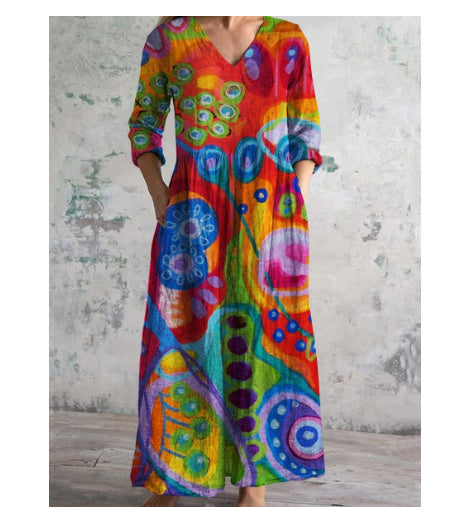 Women's Clothing Loose Fashion Printing Dress