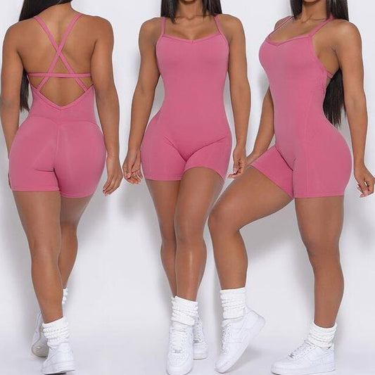 Training Fitness Beautiful Back Ballet Dance Jumpsuit