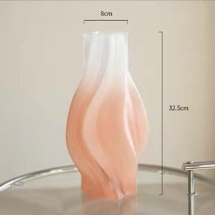 Modern Minimalist Small Whirlwind Porcelain Glass Vase