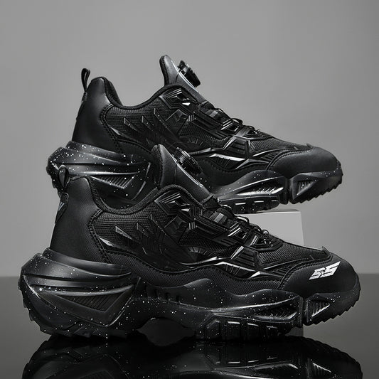 Dad Shoes Casual Mesh Thick Bottom Rotating Button Plus Size Sneakers