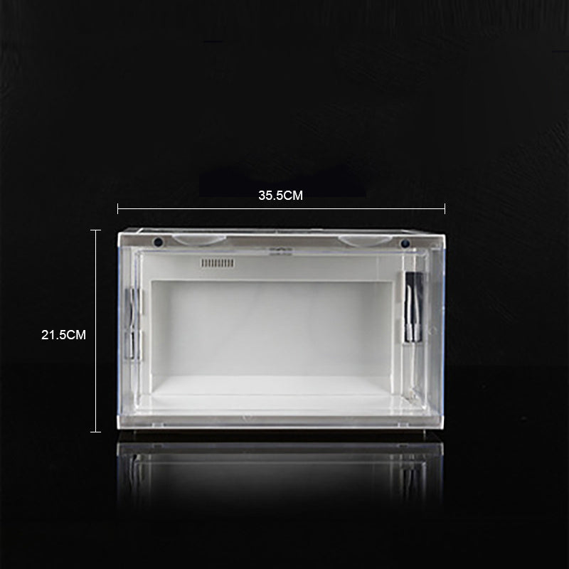 Side Door Acrylic Plastic Basketball Shoes Storage Box
