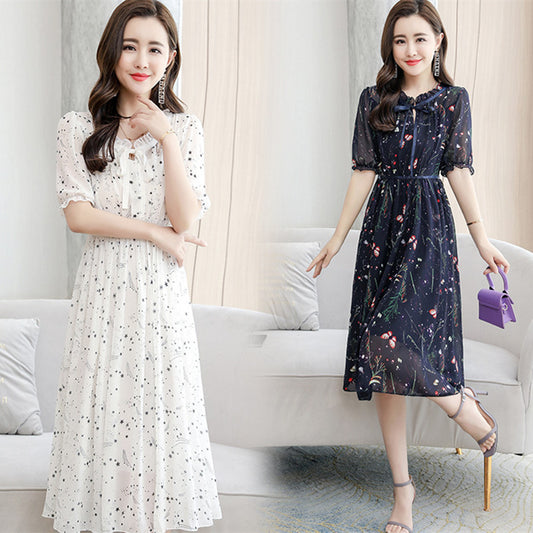 Women's Temperament Thin Crushed Chiffon Dress