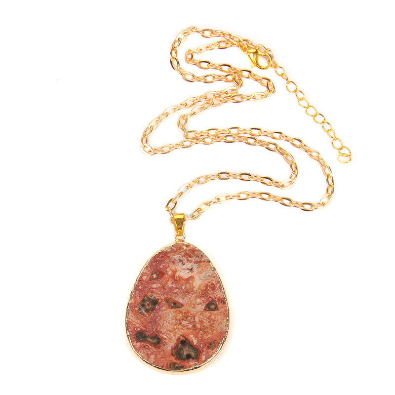 Fashion New Product Temperament Natural Amethyst Cluster Necklace