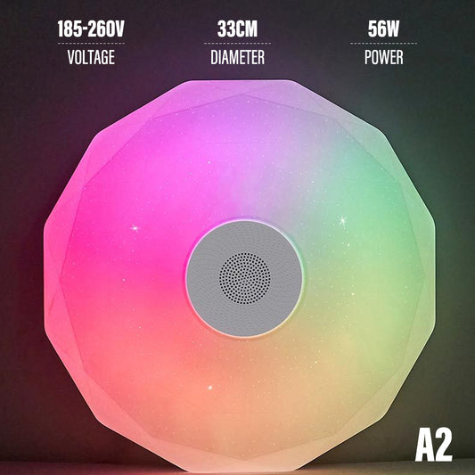 Bluetooth Ceiling Lamp Intelligent RGB Colorful Music - FLIPSTYLEZLLC