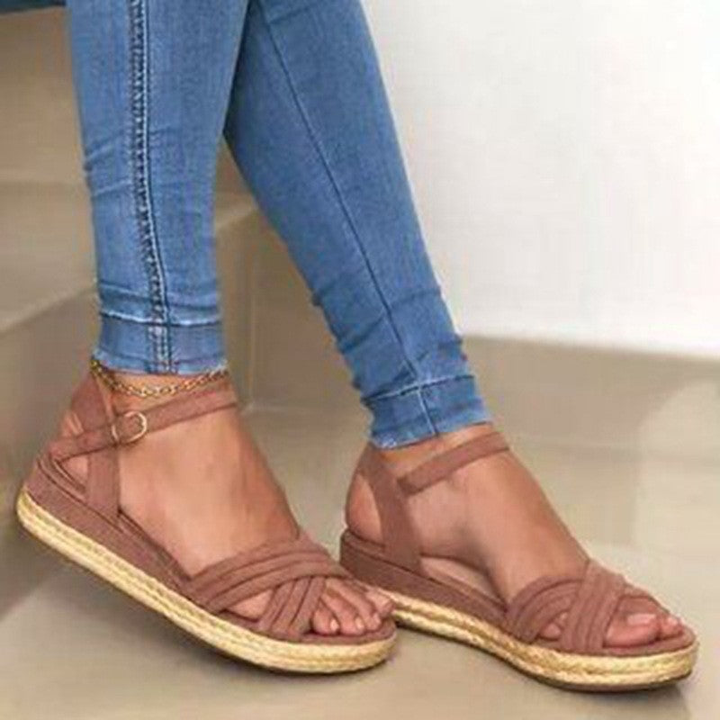 Fish Mouth Adult Viscose Shoes European And American Plus Size Women's Sandals