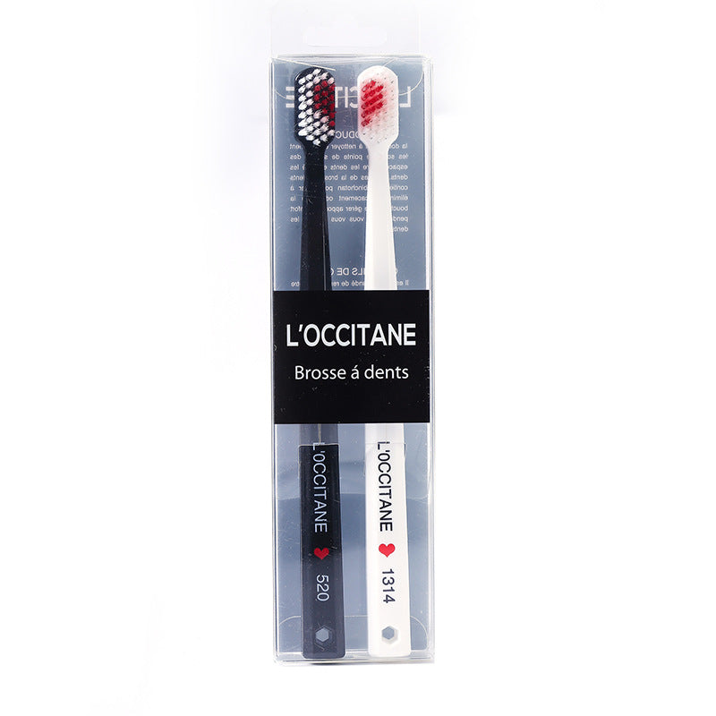 Black And White Couple Toothbrush Combination Two Gift Box Set