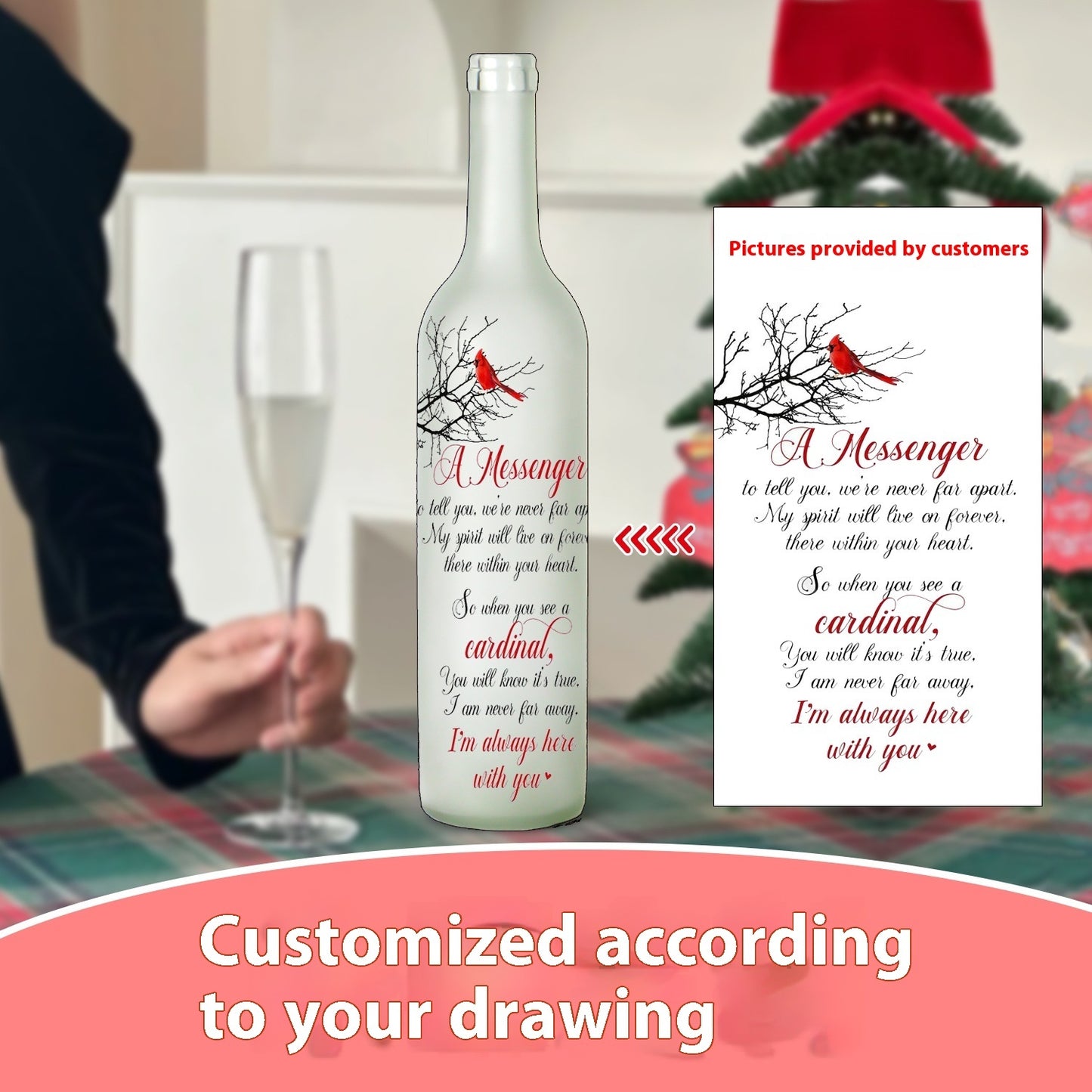 Customized Glass Bottle Birthday Gift