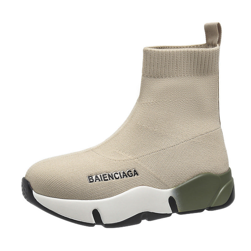 Black Sock Boots For Women Platform Shoes - FLIPSTYLEZLLC