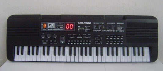 Children's 61 Key Electronic Keyboard USB Power Cord With Microphone Black