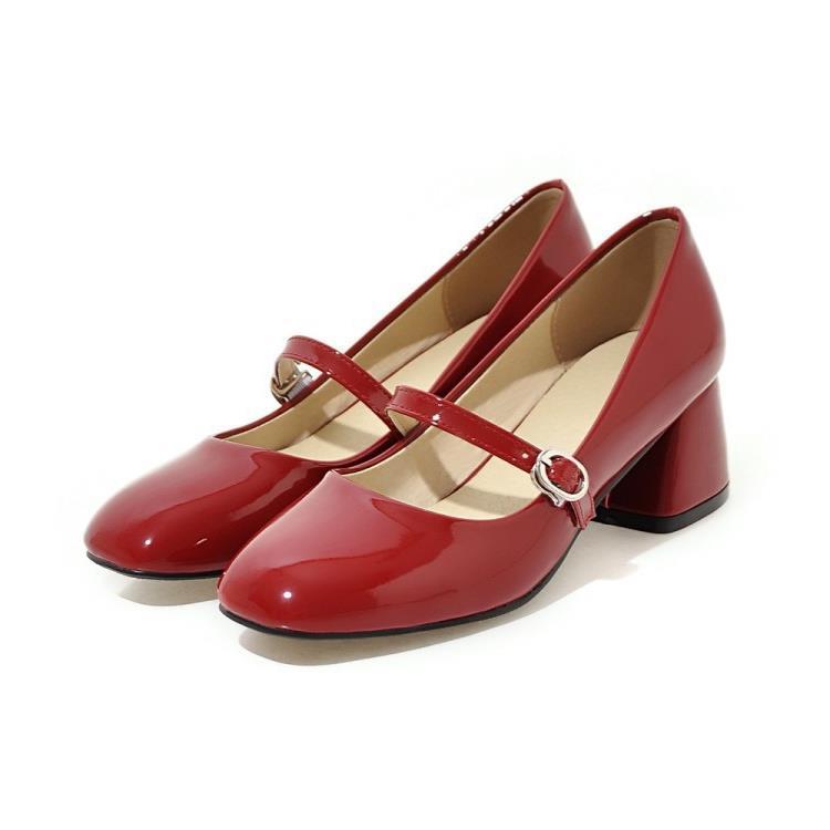 Women's Square Toe Medium Heel Plus Size Shoes