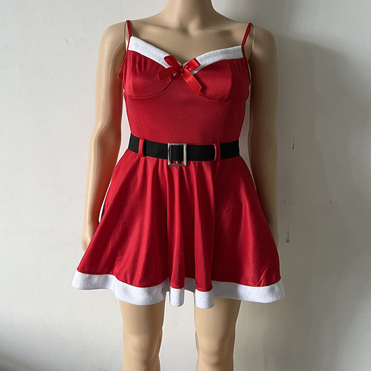 Women's Fashion Red Christmas Dress