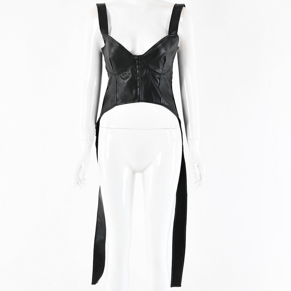 Women's Leather Jacket Back PU Leather Jacket