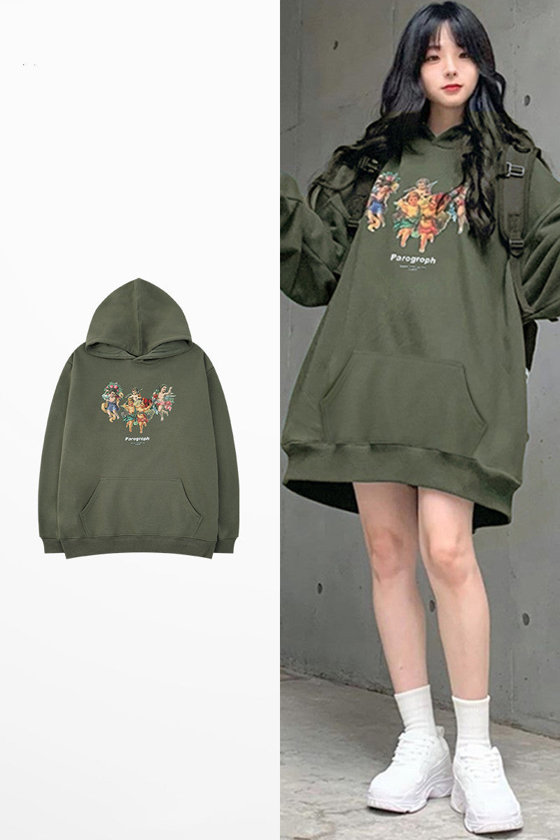 Hooded Sweater Plus Velvet Thickening Casual Ins Men's Sports Autumn Clothing