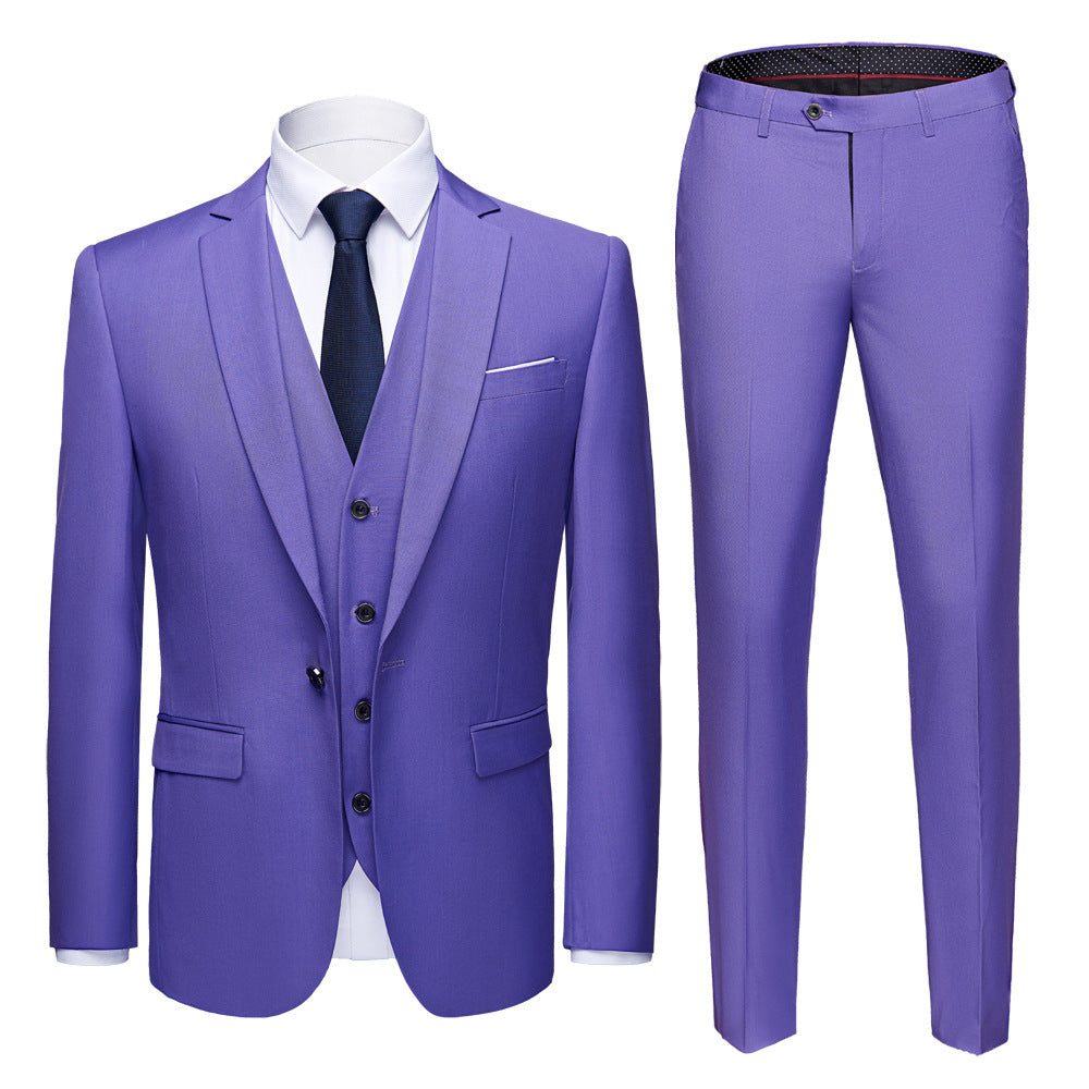 PURPLE Men's Business Suits FORMAL OCCASSION Dress Suit Set