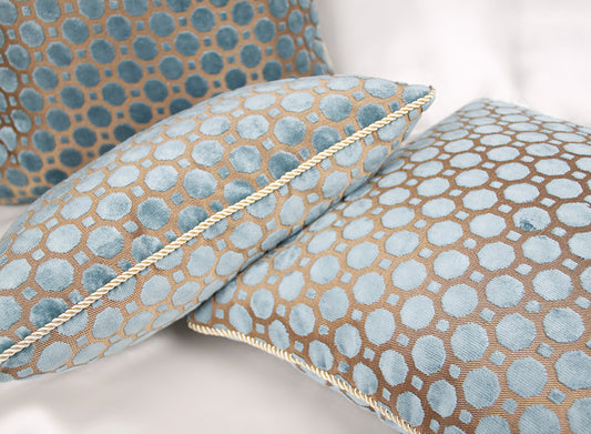 Blue Polka Dot Simple Head Of Bed Large Cushion Sofa Cushion Throw Pillow