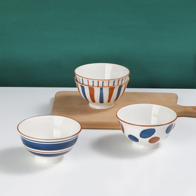 Japanese Blue And White Porcelain Bowl Gift Box