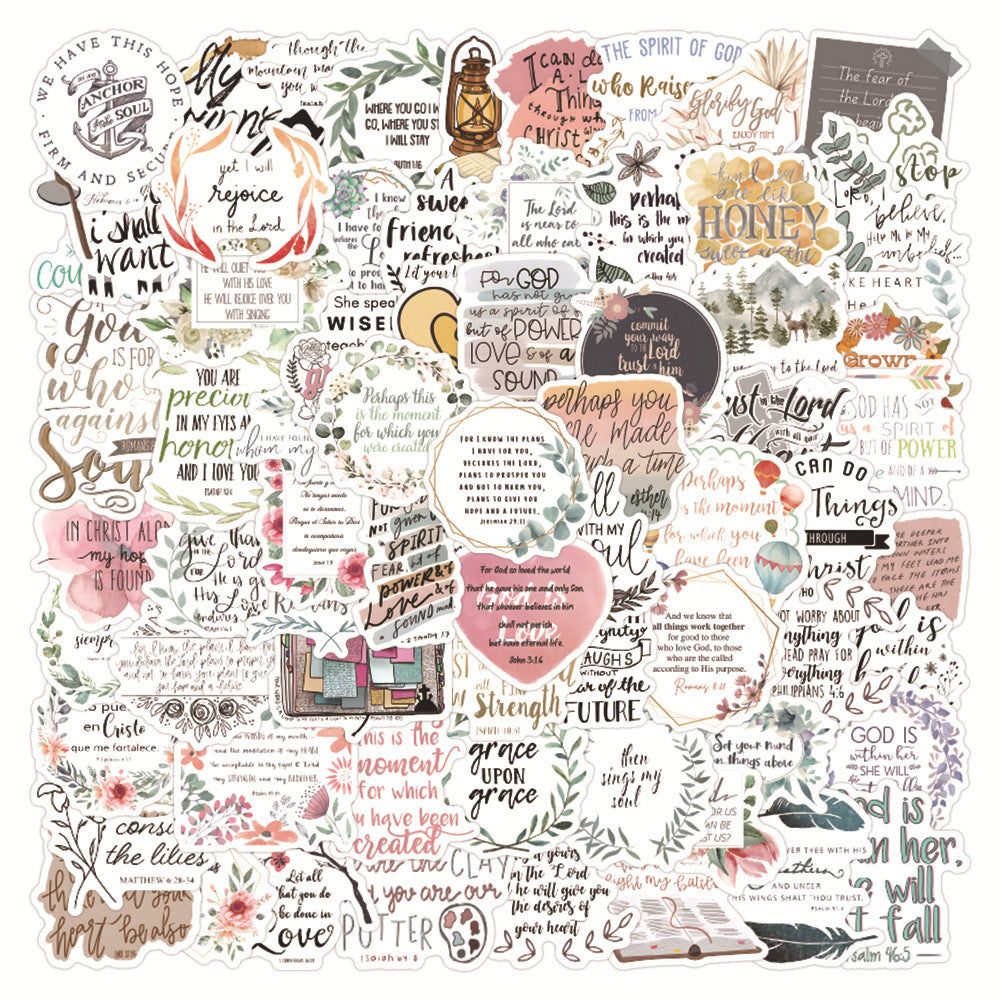 Cross-border Bible Graffiti Notebook Luggage Scooter Waterproof Stickers