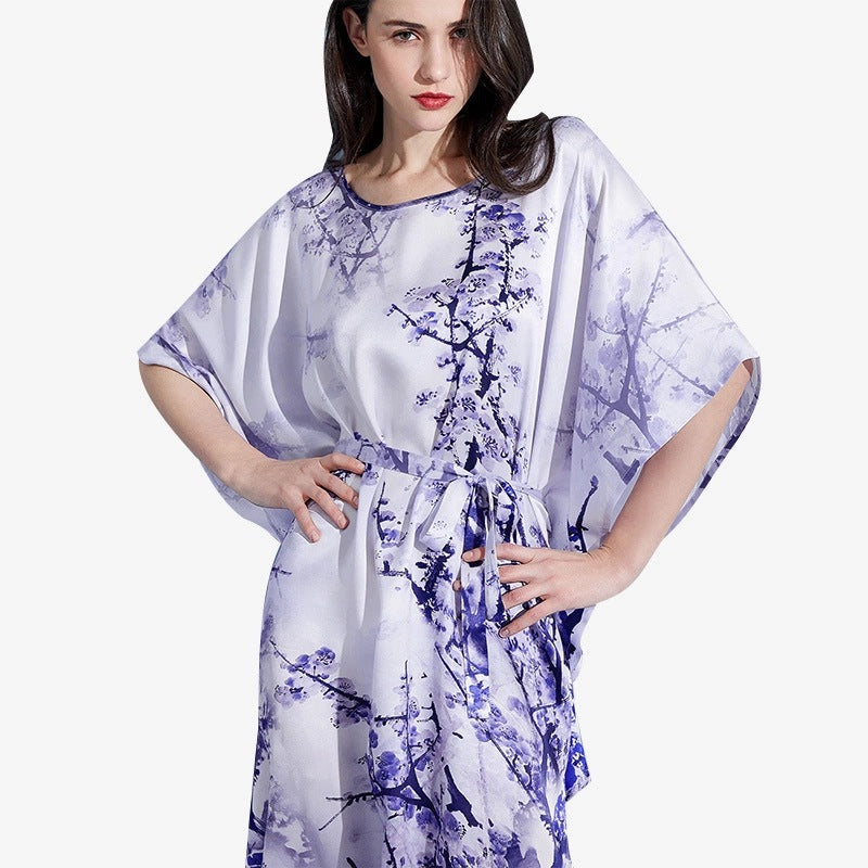 Summer Loose Plus Fertilizer Plus Size Silk Nightdress