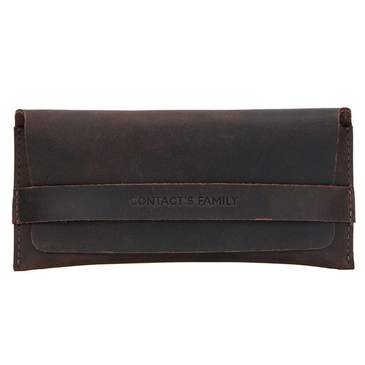 Convenient Leather Case For Horse Outdoor Travel Glasses Storage