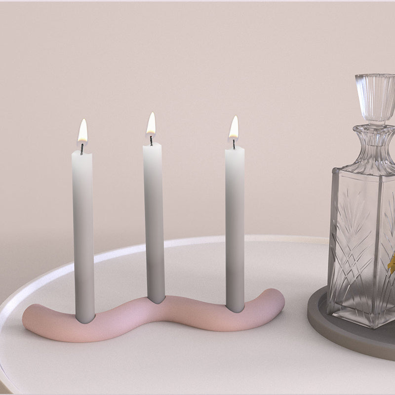Silica Gel Mold Candle Holder S Type Boreal Europe Style
