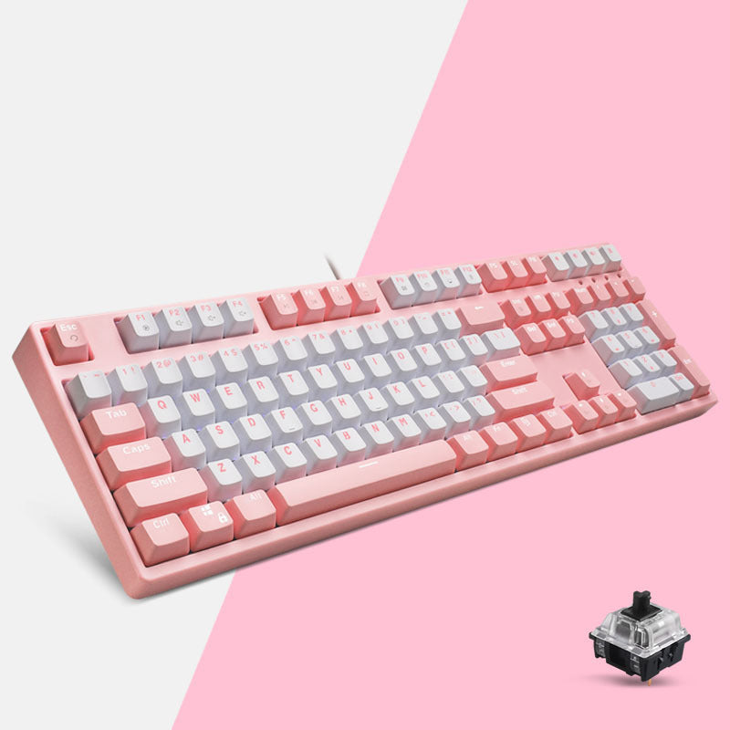 Mechanical Keyboard Cute Girl Desktop Computer