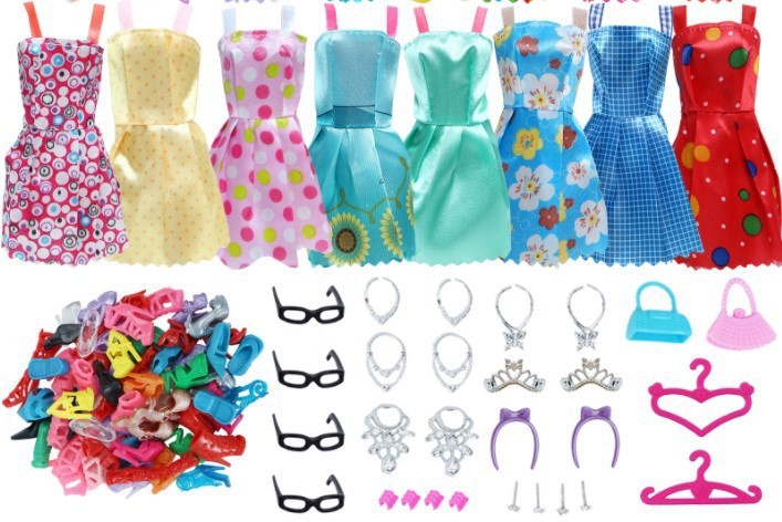 42 Pieces 8 Short Skirts 10 Pairs Of High Heels 4 Glasses