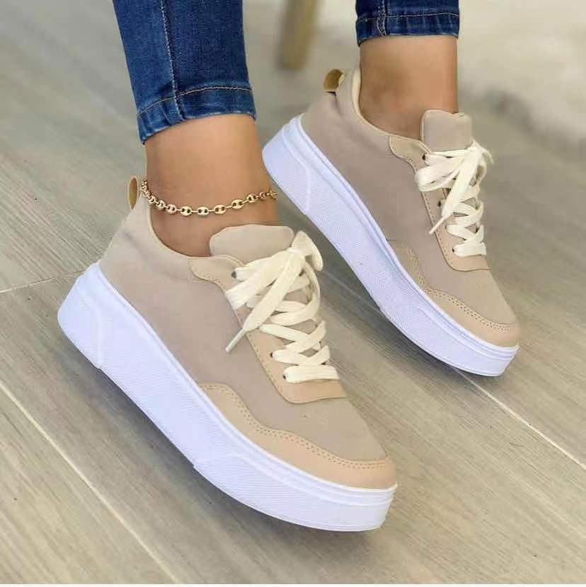 Women's Plus Size Casual Lace-up Sneakers
