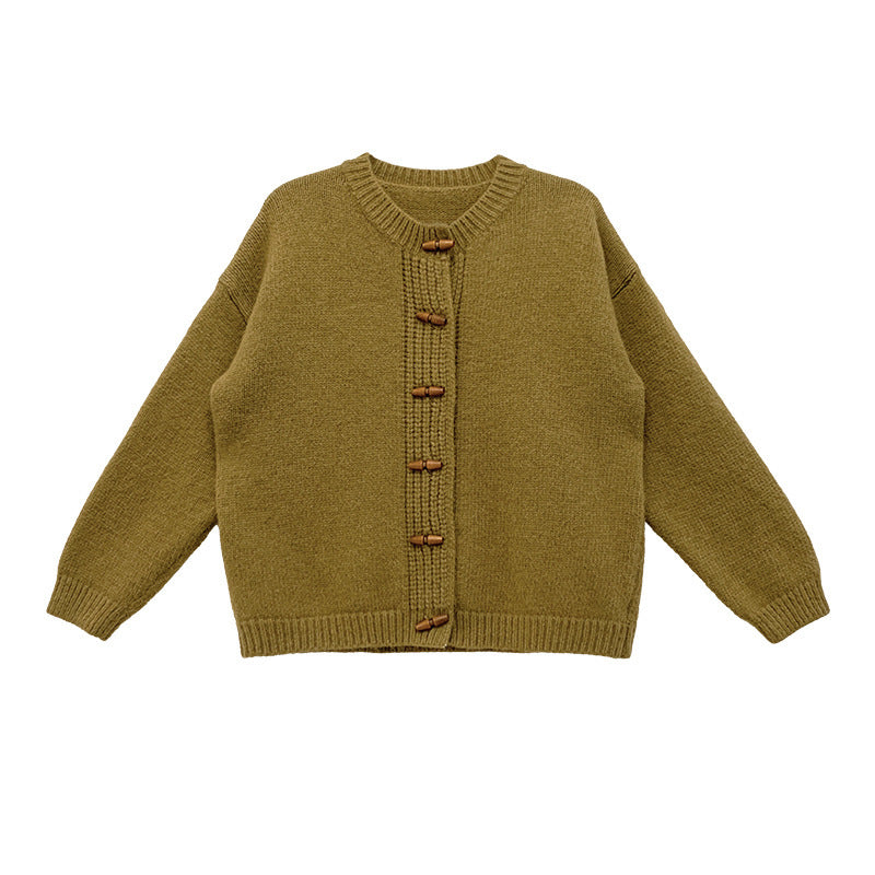 Women's Winter New Horn Button Sweater