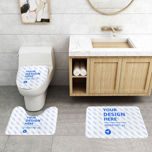 Create Your Own 24x16in Flannel Anti-Slip Floor Mats 3-Piece Set