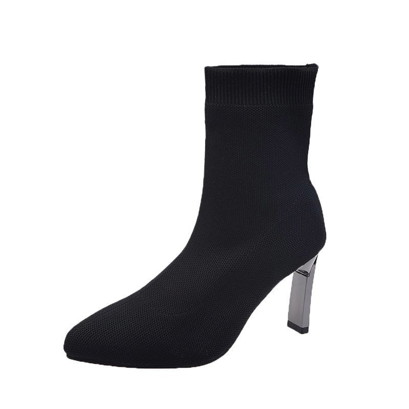 Pointed Toe Boots Women Sock Shoes - FLIPSTYLEZLLC