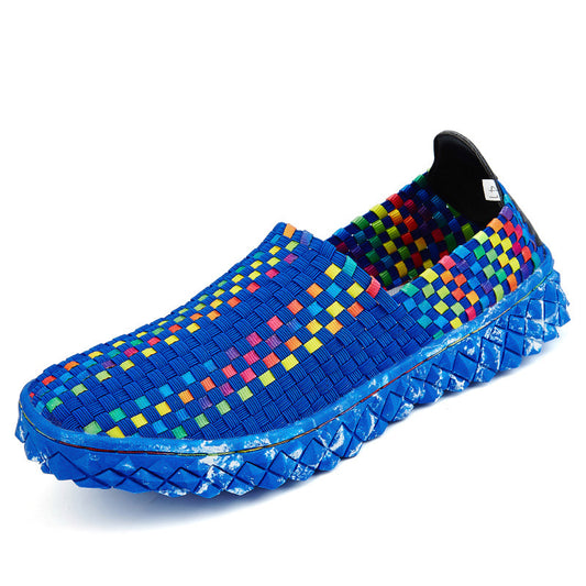 Braided Shoes Men's Casual Sports Shoes Elastic Loafers