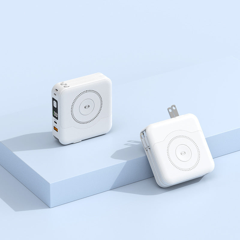 Wireless Five-in-one Double-wire Wall Charger With Plug Portable Power Source