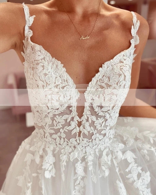 Wedding Dress European And American Decal Long Lace